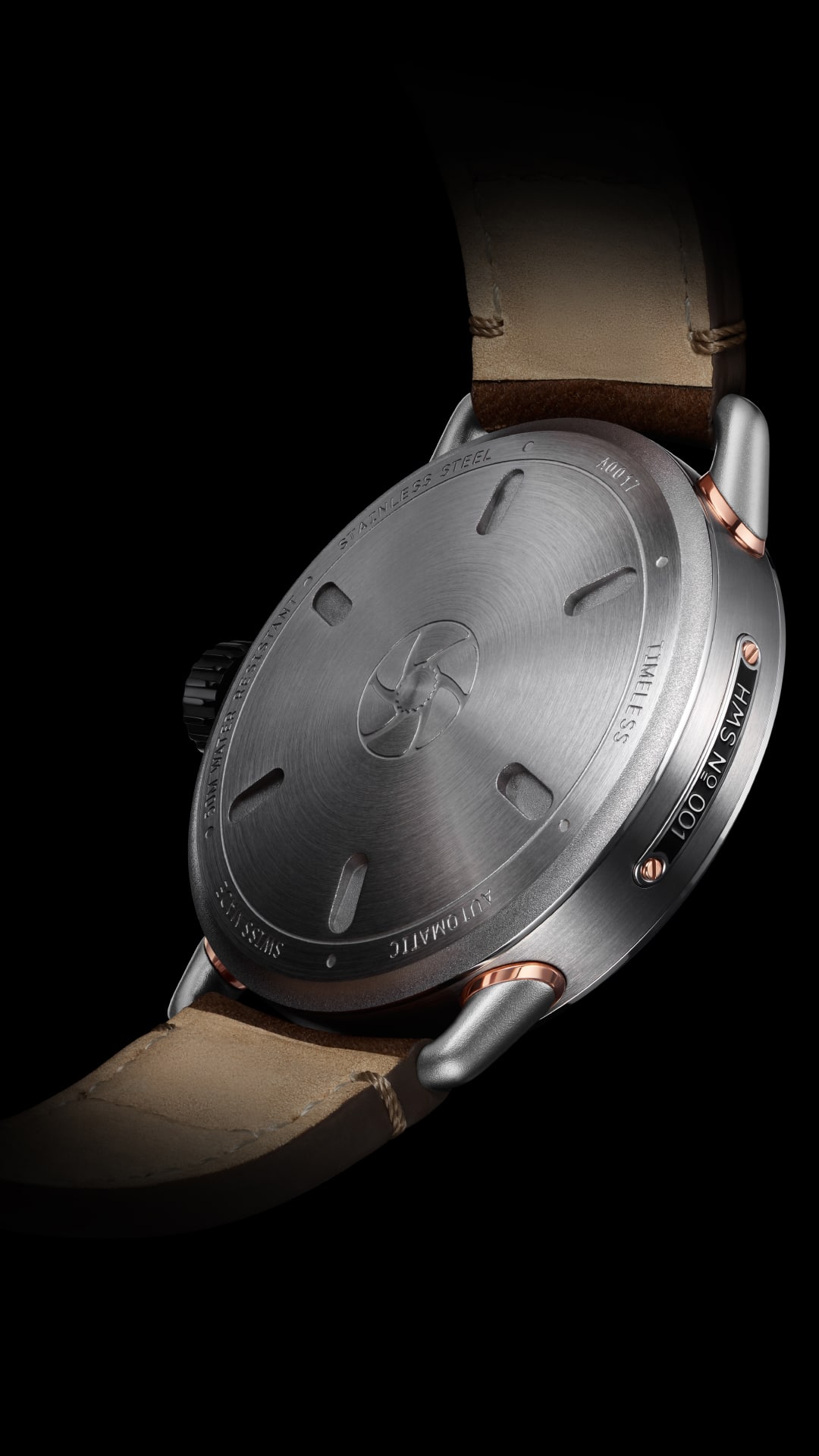 Timeless HMS 003 WH-G-BR Automatic Gold Watch