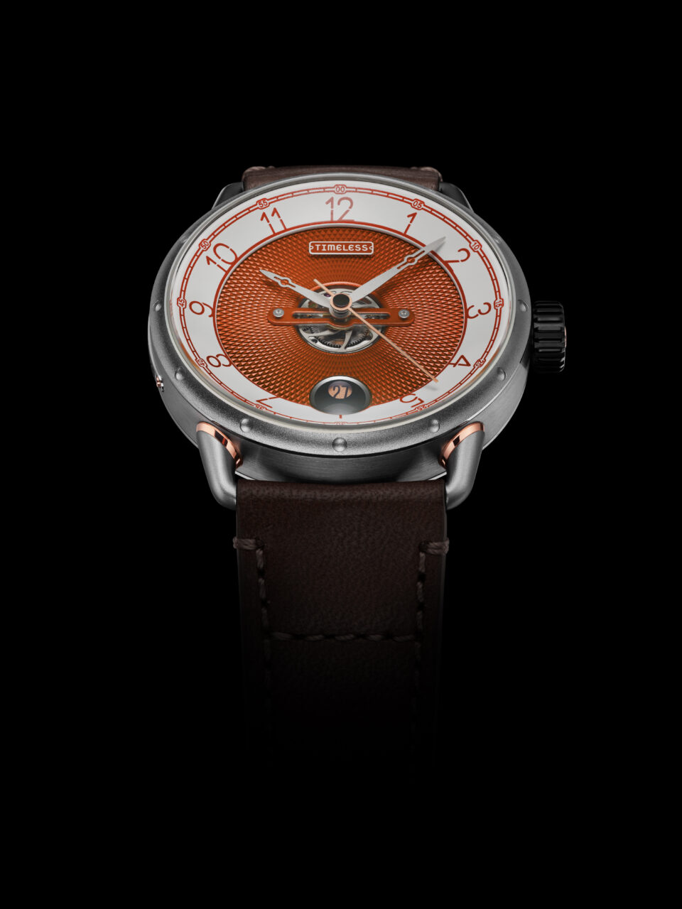 Timeless HMS 001 TERRA Terracotta Guilloche Dial