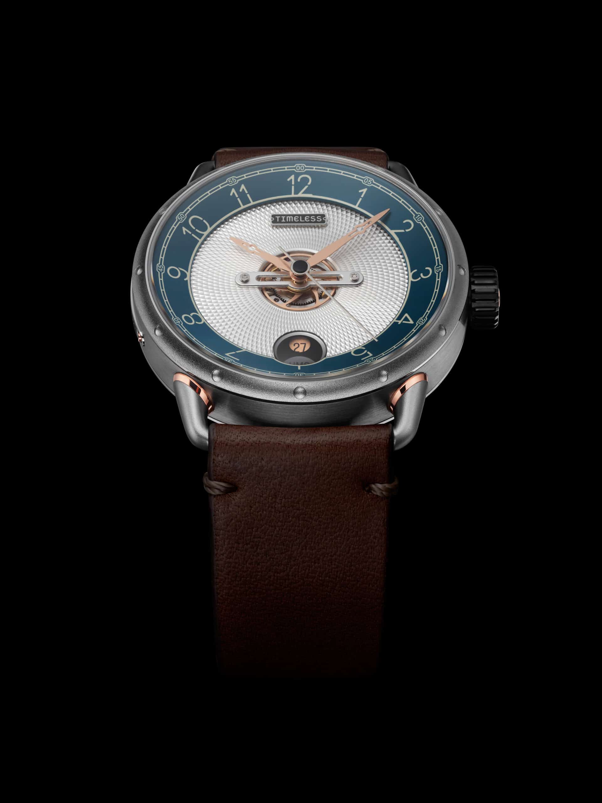 Timeless HMS 003 BL-W-BR Blue Automatic Watch