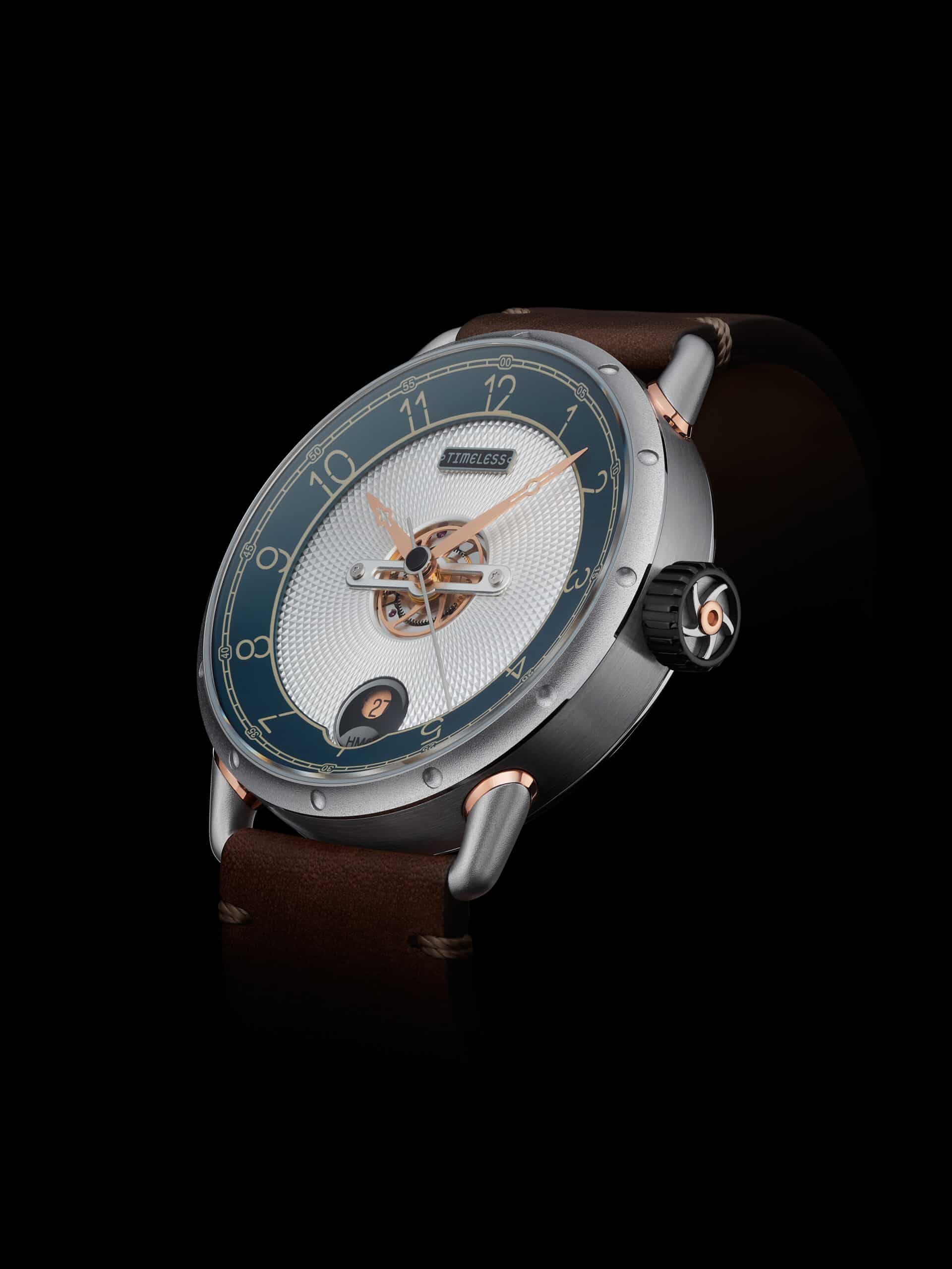 Timeless HMS 003 BL-W-BR Blue Automatic Watch