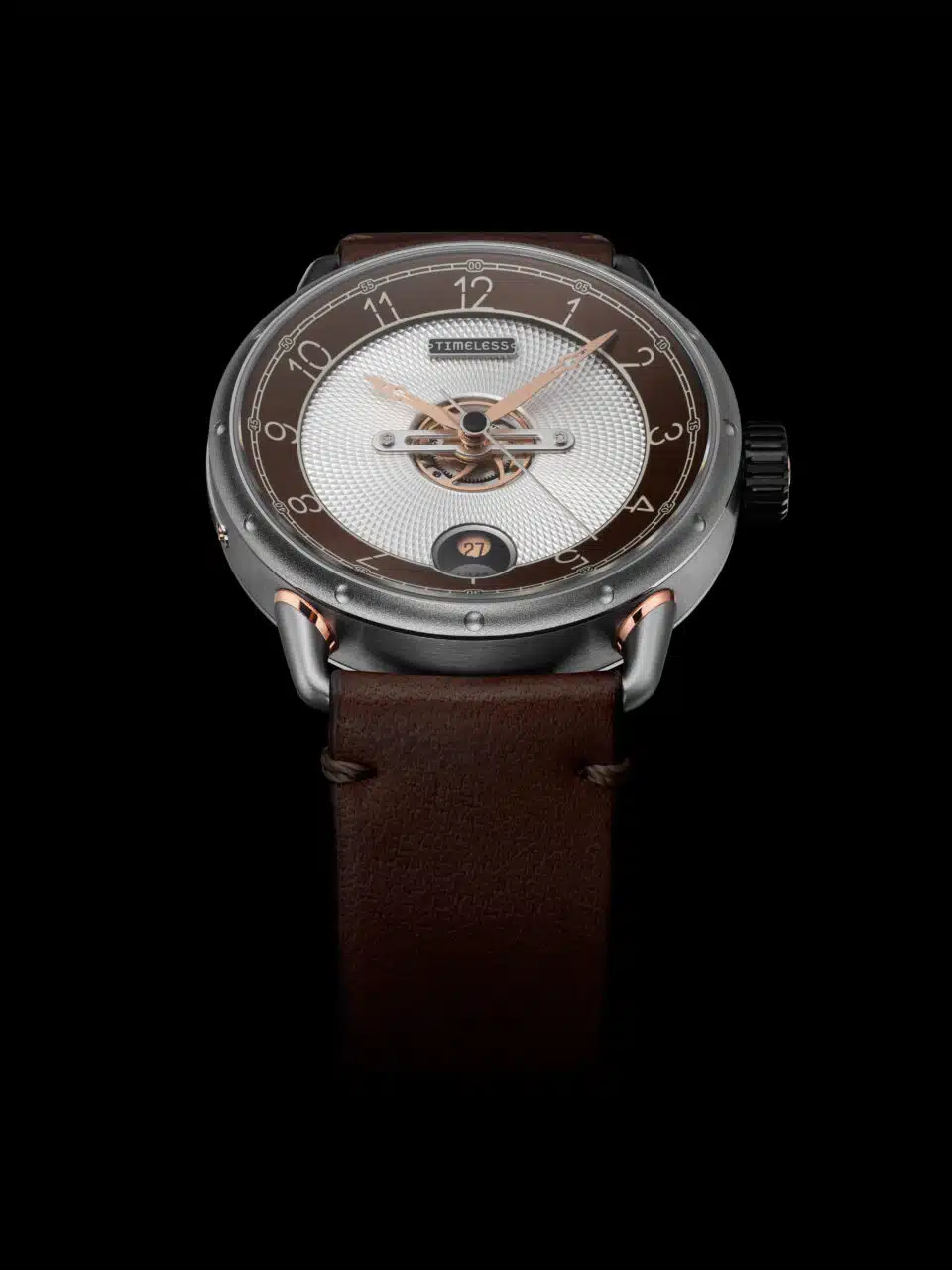 Timeless HMS 003 BR-W-BR Brown Automatic Watch
