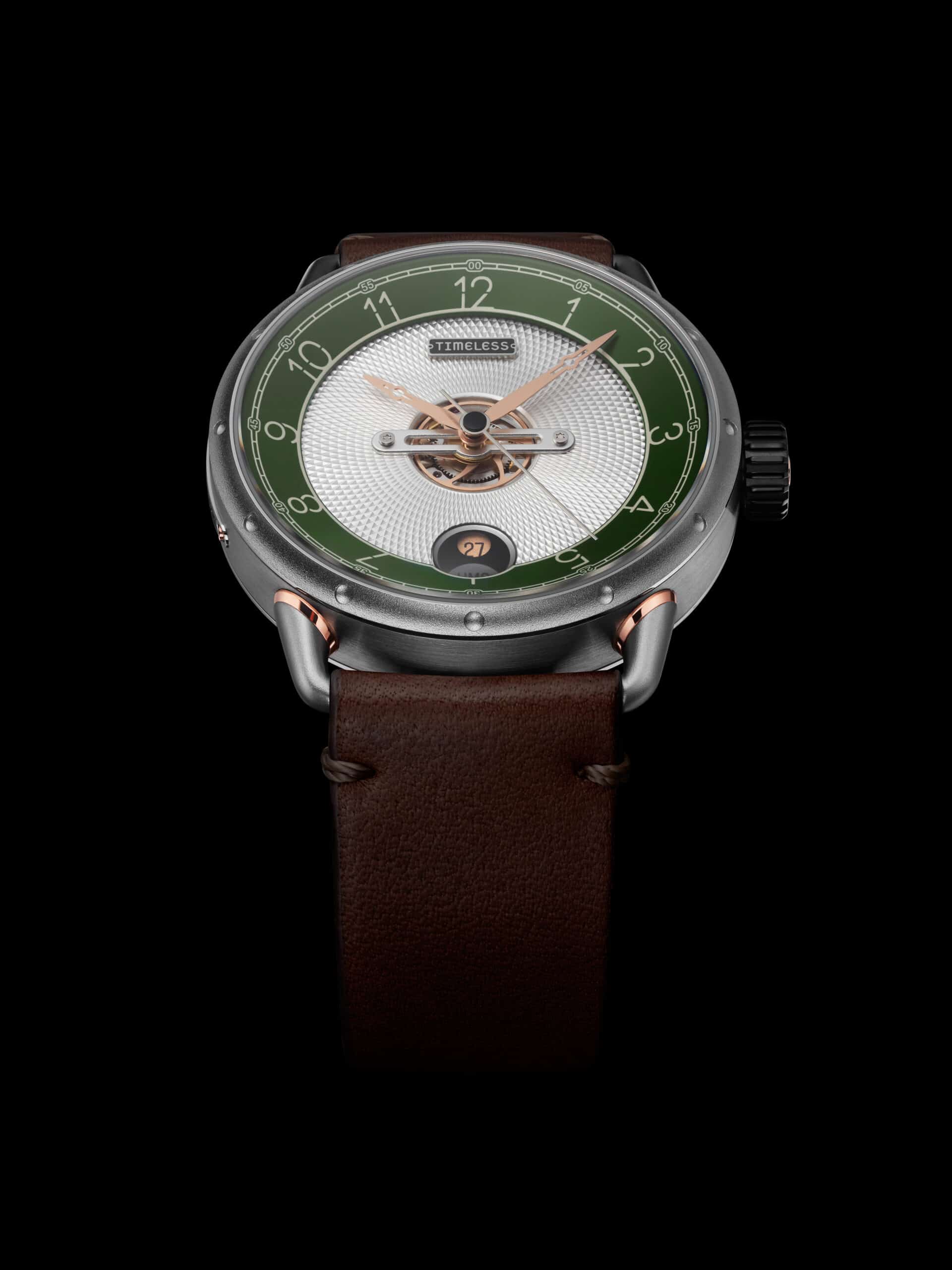 Timeless HMS 003 GR-W-BR Green Automatic Watch