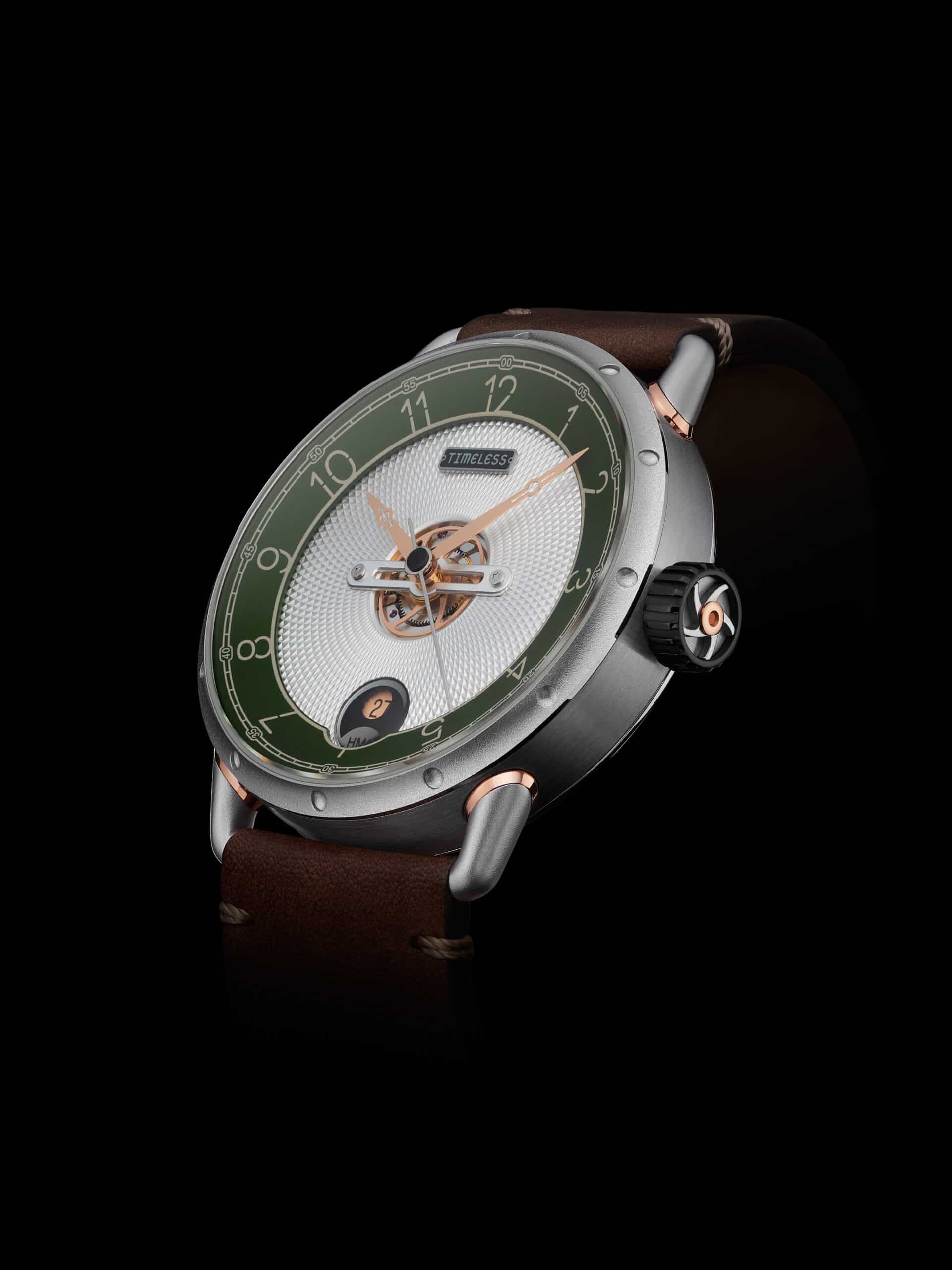 Timeless HMS 003 GR-W-BR Green Automatic Watch