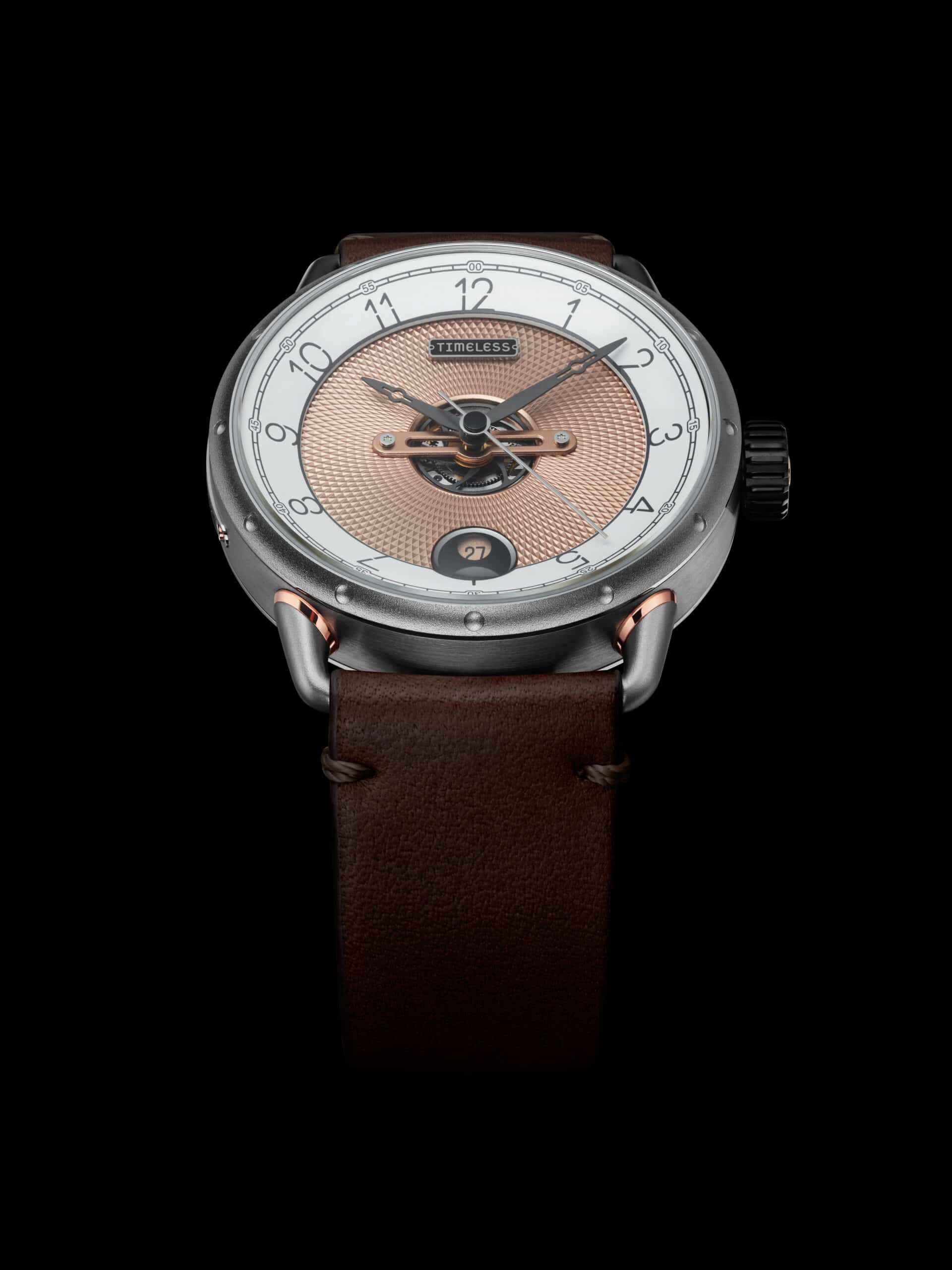 Timeless HMS 003 WH-G-BR Automatic Gold Watch