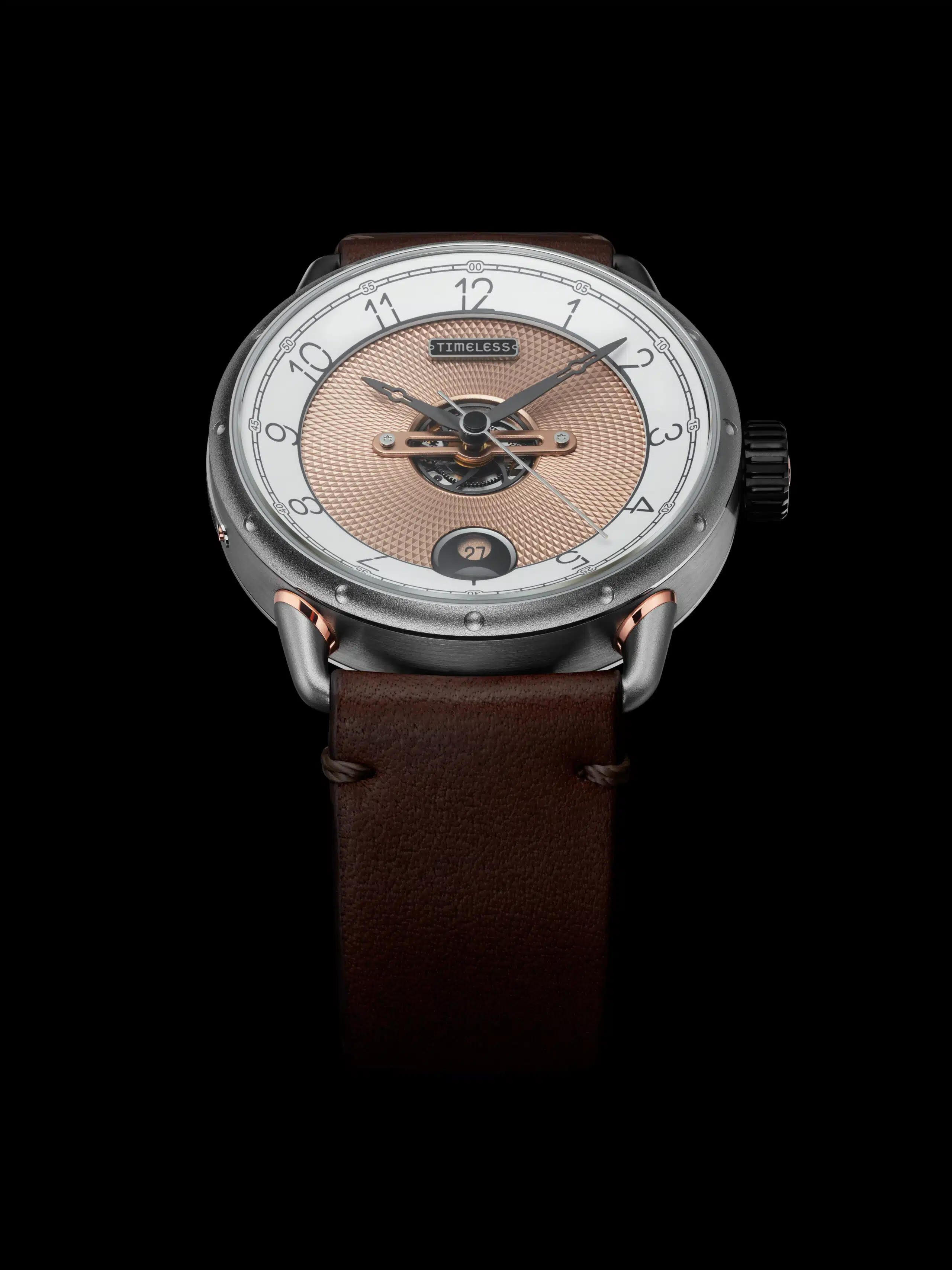 Timeless HMS 003 WH-G-BR Automatic Gold Watch