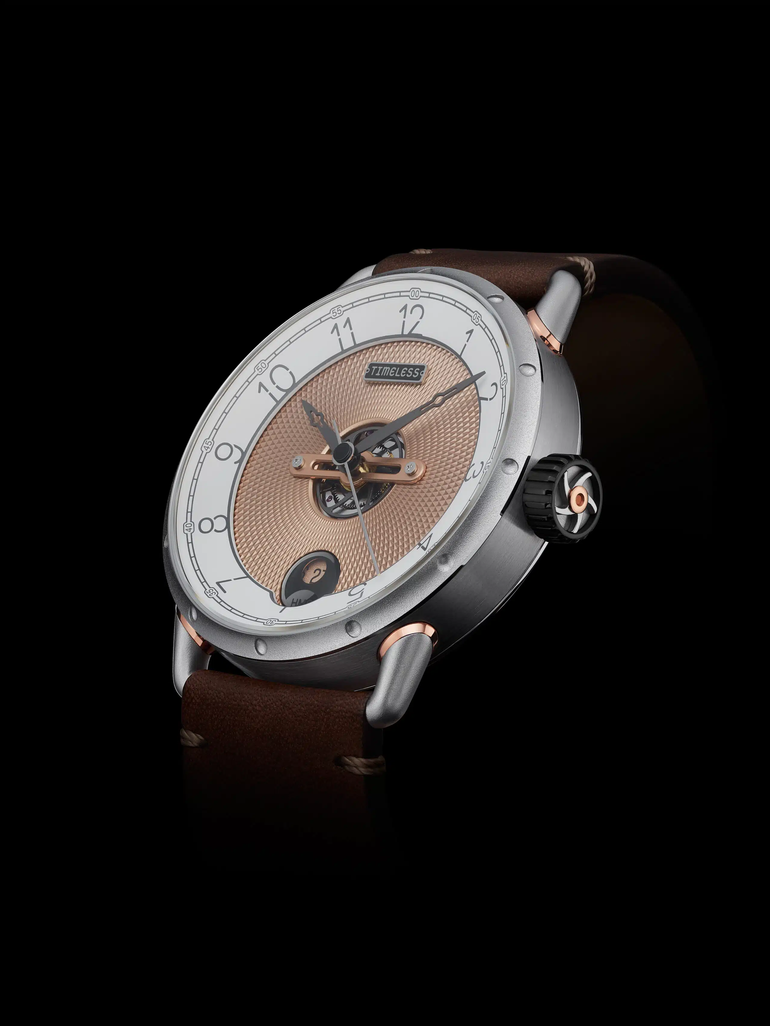 Timeless HMS 003 WH-G-BR Automatic Gold Watch