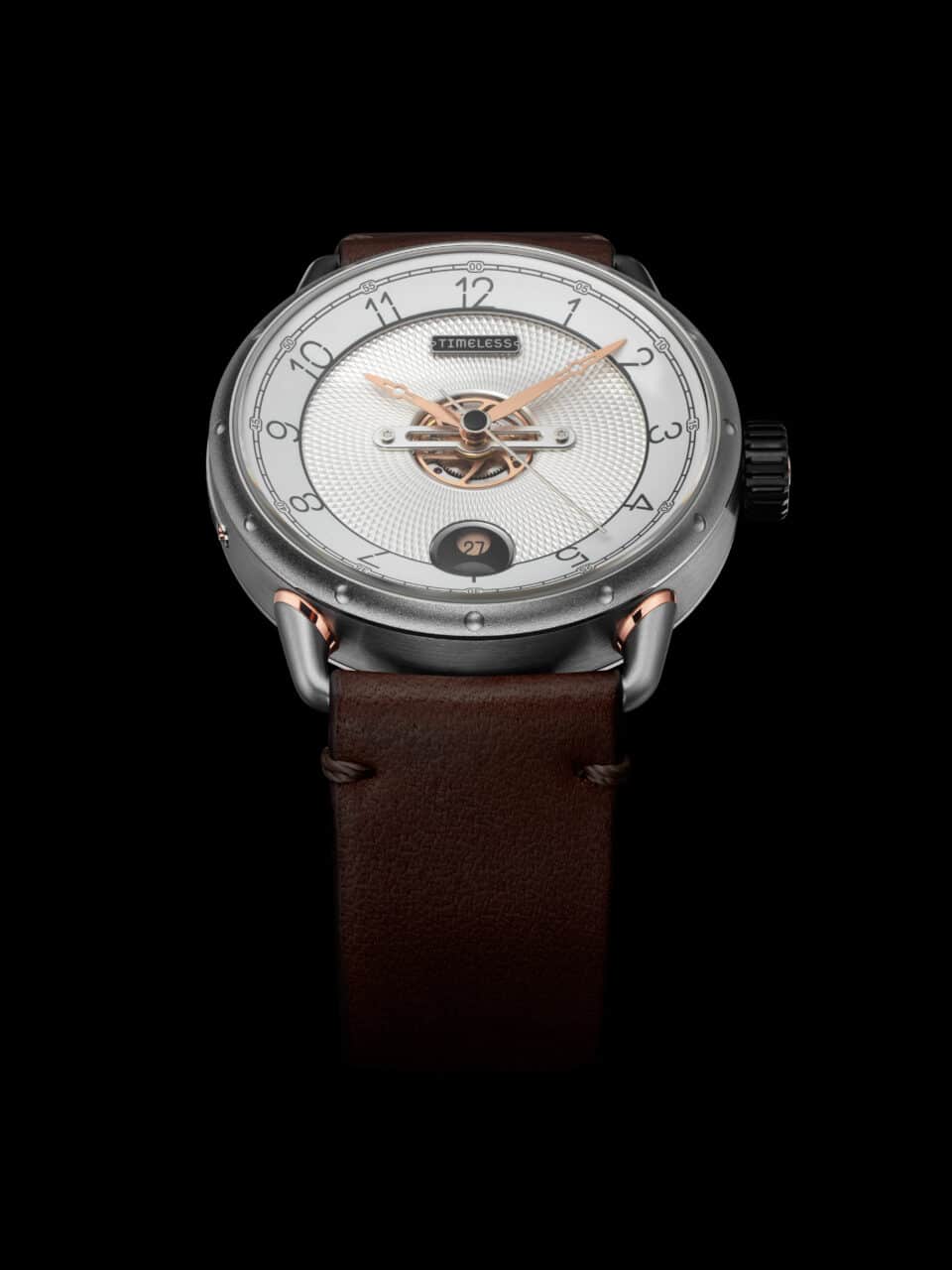 Timeless HMS 003 WH-W-BR White Automatic Watch