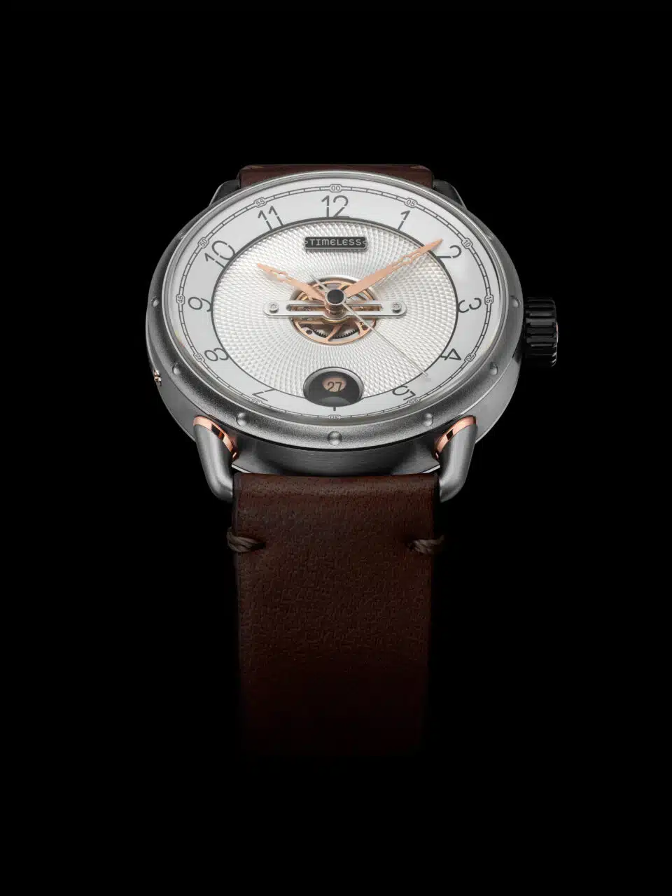 Timeless HMS 003 WH-W-BR White Automatic Watch