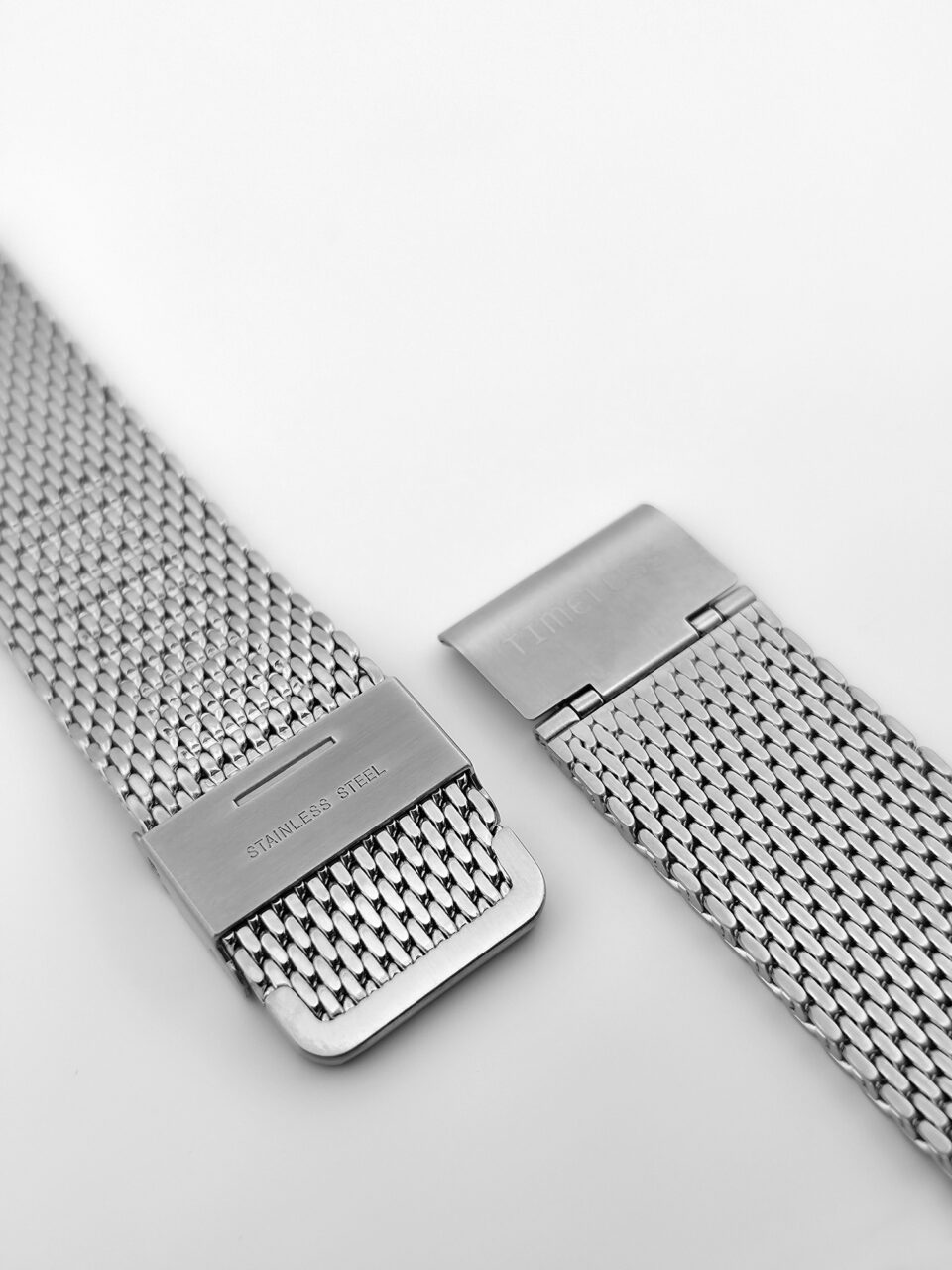 Timeless Grey FineMesh Bracelet Logo Detail