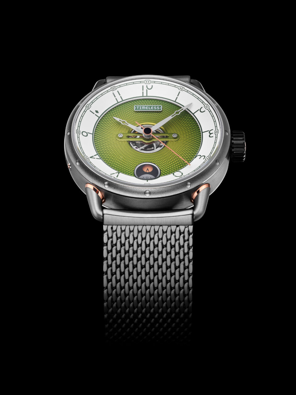 Timeless HMS 002 ARA Green Guilloche Dial